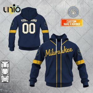 Personalized MLB Milwaukee Brewers ALT Jersey Hoodie