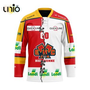 Custom EHC Biel Home Mix Away Jersey Personalized Letters Number