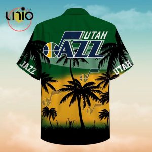 NBA Utah Jazz Green Coconut Tree Hawaiian Shirt