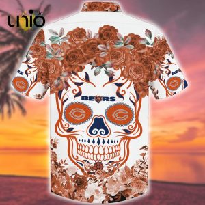 Chicago Bears NFL Flower Skull Vacation Hawaiian Shirt Limited Edition