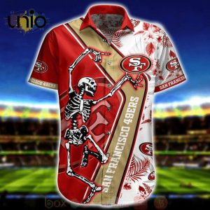 NFL San Francisco 49ers Skeleton Dancing With Logo Hawaiian Shirt