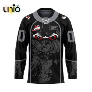 Custom Portland Winterhawks Reverse Retro Pattern Hockey Jersey