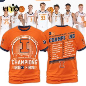 Illinois Fighting Illini 2024 Big Ten Conference Tournament Champions Orange Hoodie