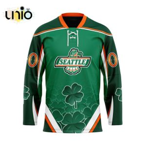 Custom Seattle Thunderbirds Team Hockey Jersey For St.Patrick Day