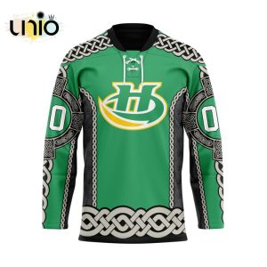 Custom Lethbridge Hurricanes St Patrick Day Team Hockey Jersey