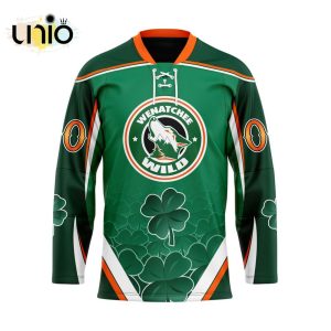 Custom Wenatchee Wild Team Hockey Jersey For St.Patrick Day