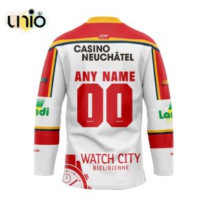 Custom EHC Biel Away Hockey Jersey