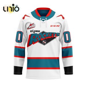 Custom Kelowna Rockets Reverse Retro Pattern Hockey Jersey