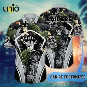 NFL Las Vegas Raiders Custom Flower Summer Tropical Hawaiian Shirt