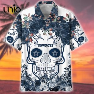 NFL Dallas Cowboys Flower Skull Island Hawaiian Shirt Limited Edition