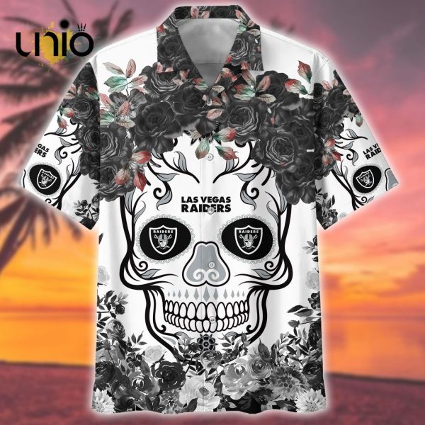 Aloha Las Vegas Raiders NFL Flower Skull Hawaiian Shirt Limited Edition