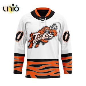 Custom Medicine Hat Tigers Reverse Retro Pattern Hockey Jersey