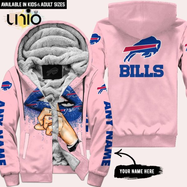 Buffalo Bills Custom Name Shut The F Up Pink Hoodie