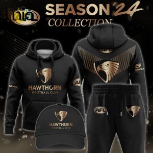 Hawthorn Hawks Gold Premier 2024 Hoodie, Jogger, Cap Limited Edition