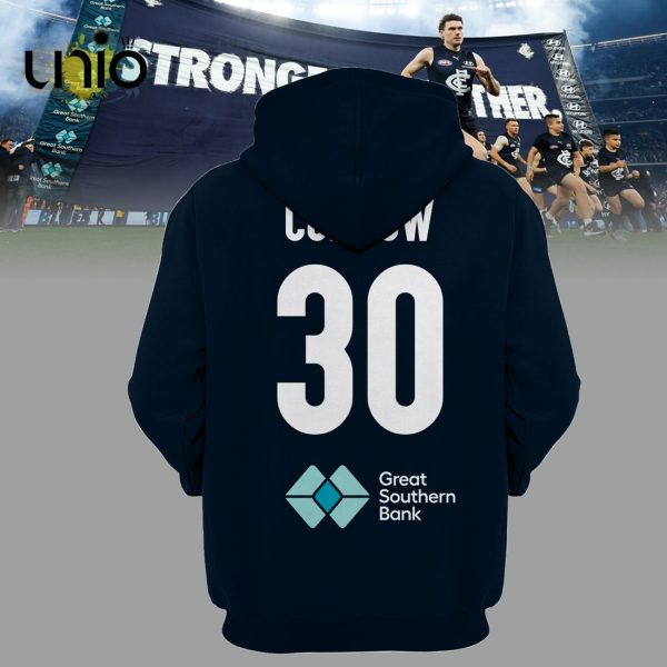 Carlton Blues AFL Charlie Curnow Strong Together Hoodie, Jogger, Cap