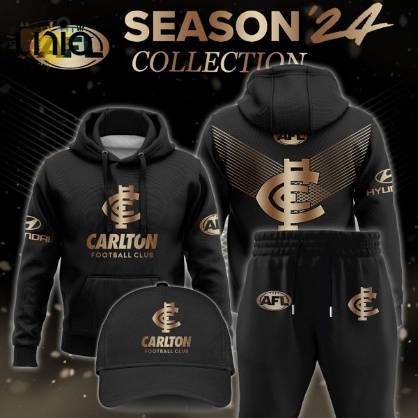 Carlton Blues Gold Premier 2024 Hoodie, Jogger, Cap Limited Edition