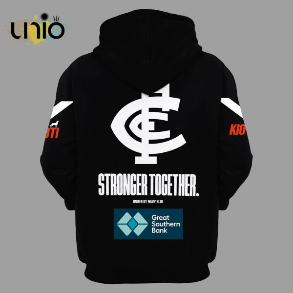 Carlton Blues Stronger AFL Together Black Hoodie