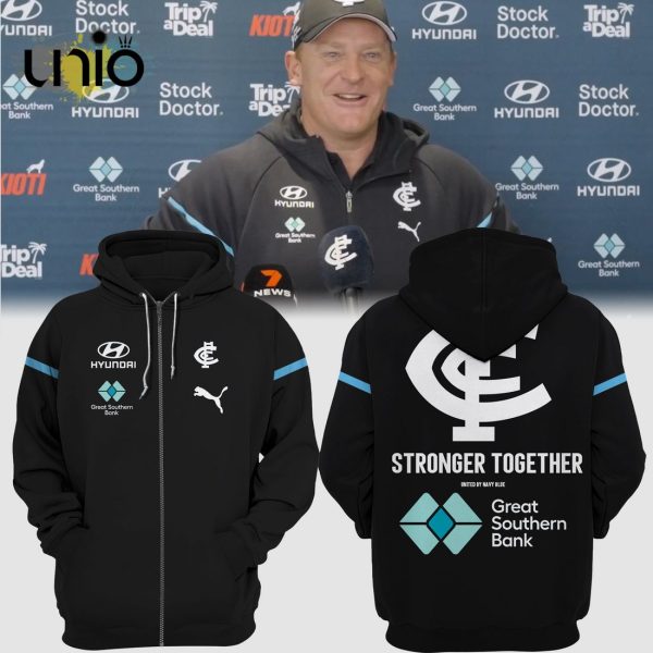 Carlton Blues Stronger AFL Together Black Hoodie