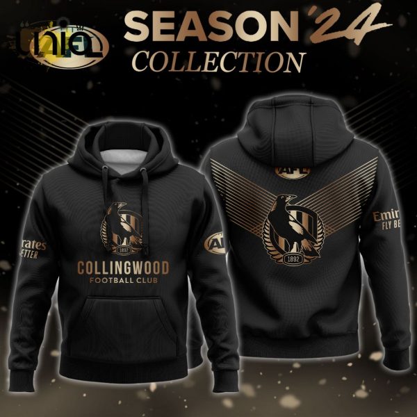 Collingwood Magpies Gold Premier 2024 Hoodie, Jogger, Cap Limited Edition