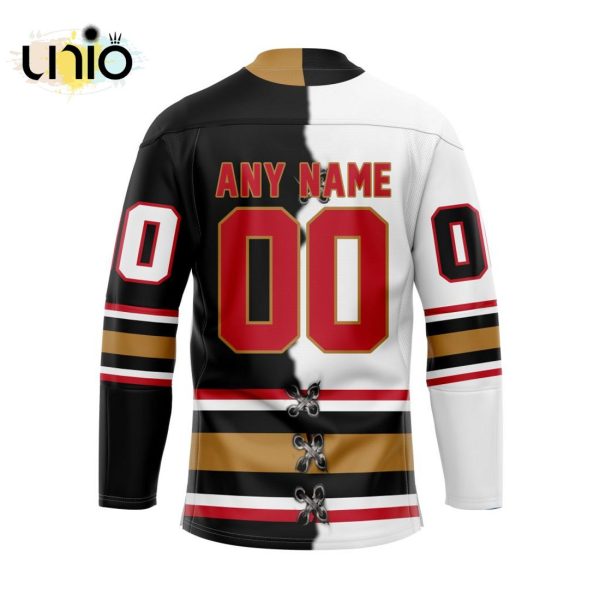 Custom Calgary Hitmen Mix Home And Away Hockey Jersey