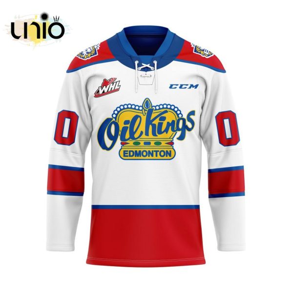 Custom Edmonton Oil Kings Away Hockey Jersey