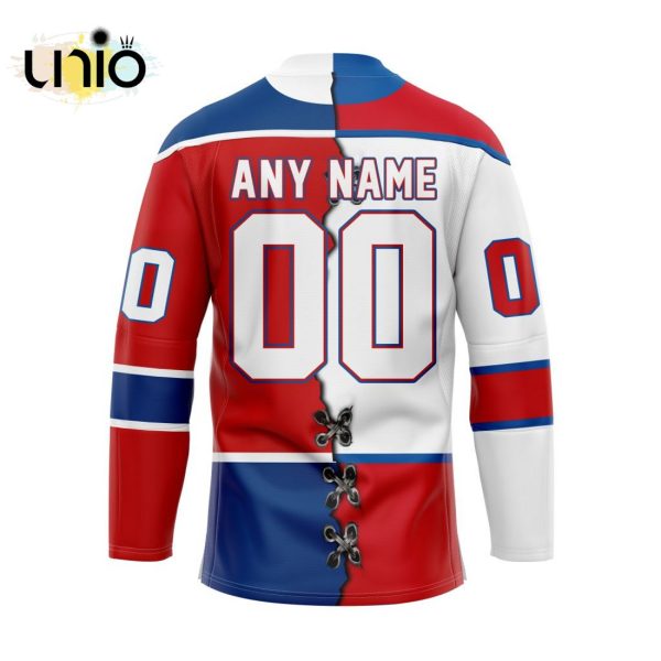 Custom Edmonton Oil Kings Mix Home And Away Hockey Jersey