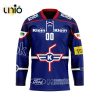 Custom EHC Kloten Home Mix Away Jersey Personalized Letters Number