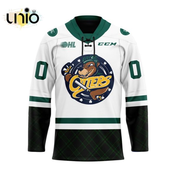 Custom Erie Otters The Luck Of The Irish Hockey Jersey