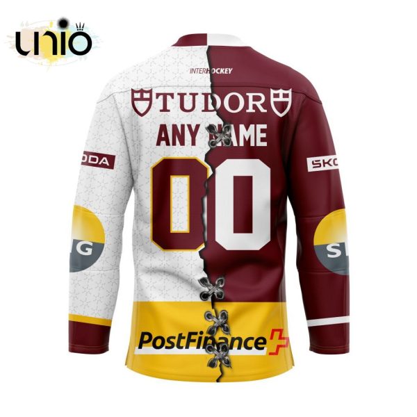 Custom Genève-Servette HC Home Mix Away Jersey Personalized Letters Number