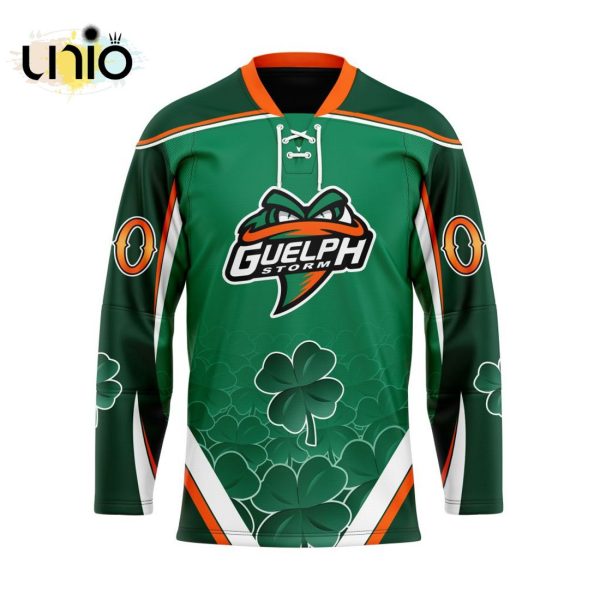 Custom Guelph Storm Team Hockey Jersey For St.Patrick Day