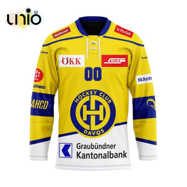 Custom HC Davos Away Hockey Jersey