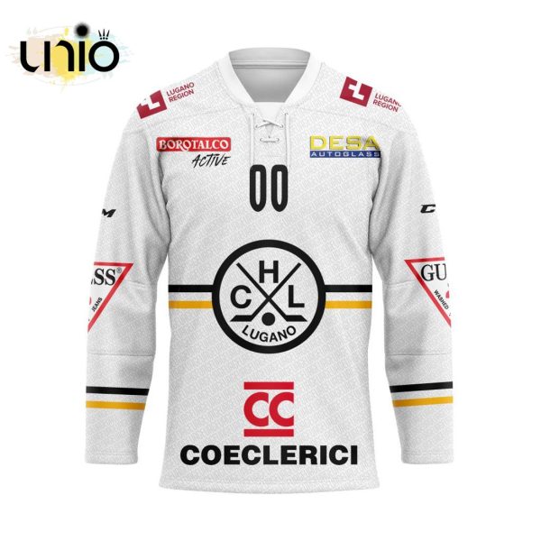 Custom HC Lugano Away Hockey Jersey