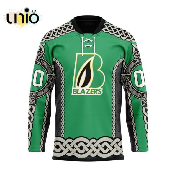 Custom Kamloops Blazers St Patrick Day Team Hockey Jersey