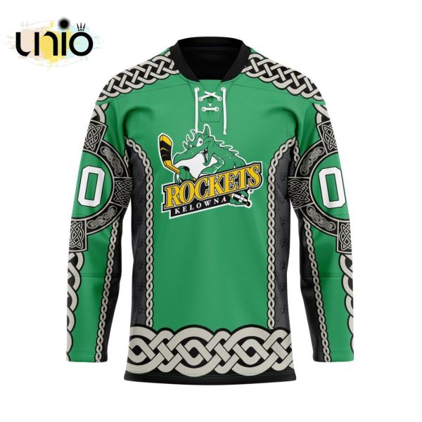 Custom Kelowna Rockets St Patrick Day Team Hockey Jersey