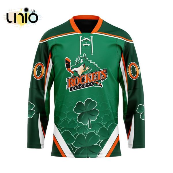 Custom Kelowna Rockets Team Hockey Jersey For St.Patrick Day