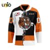 Custom Medicine Hat Tigers Home Hockey Jersey