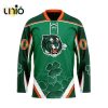 Custom Mississauga Steelheads Team Hockey Jersey For St.Patrick Day