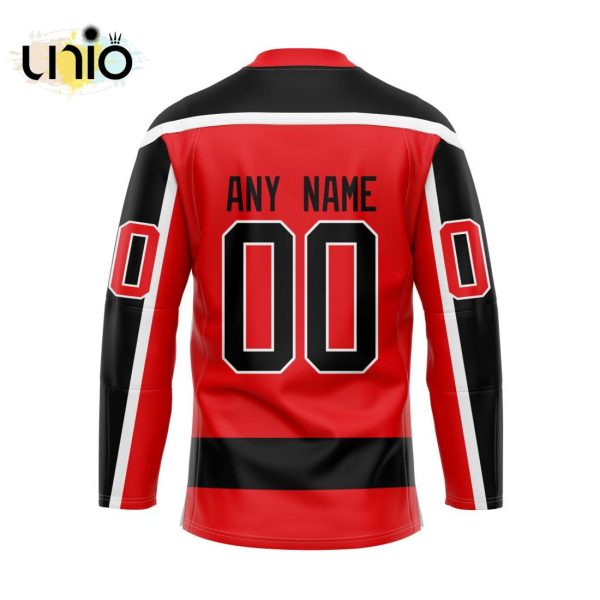 Custom Moose Jaw Warriors Reverse Retro Pattern Hockey Jersey