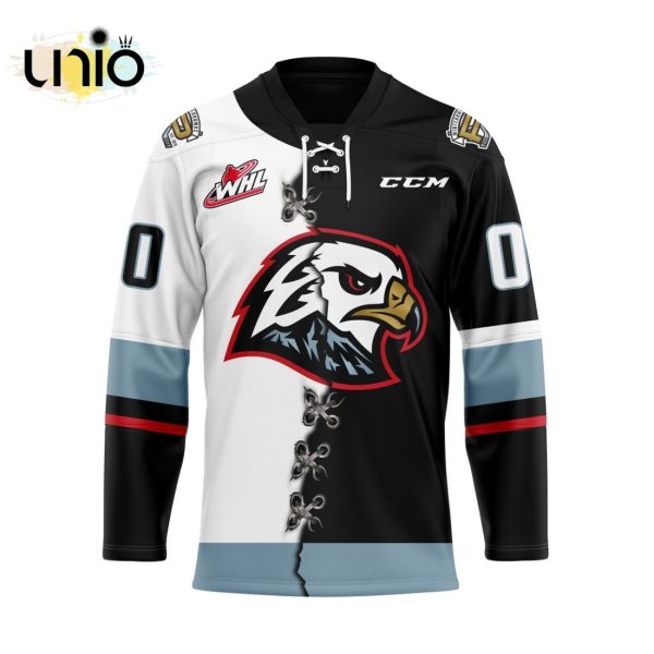 Custom Portland Winterhawks Mix Home And Away Hockey Jersey