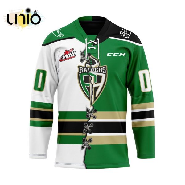 Custom Prince Albert Raiders Mix Home And Away Hockey Jersey