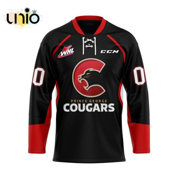 Custom Prince George Cougars Home Hockey Jersey