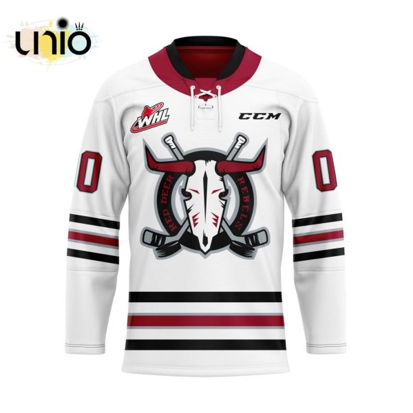 Custom Red Deer Rebels Away Hockey Jersey