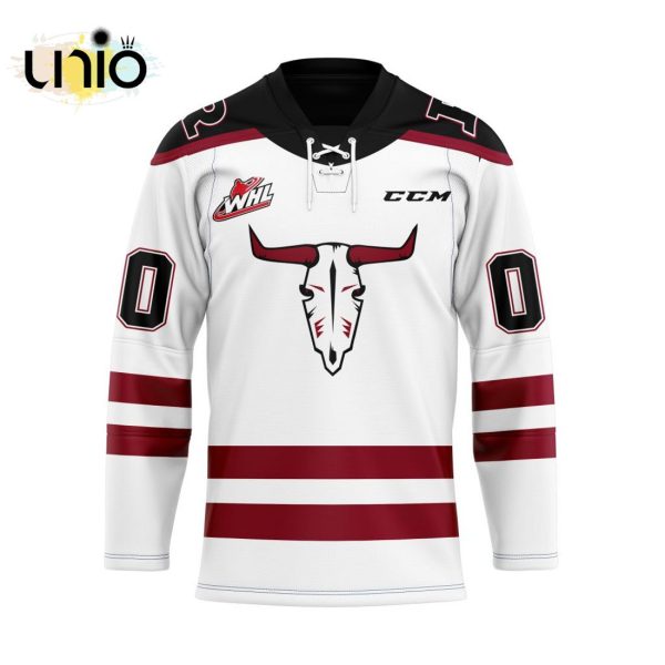 Custom Red Deer Rebels Reverse Retro Pattern Hockey Jersey