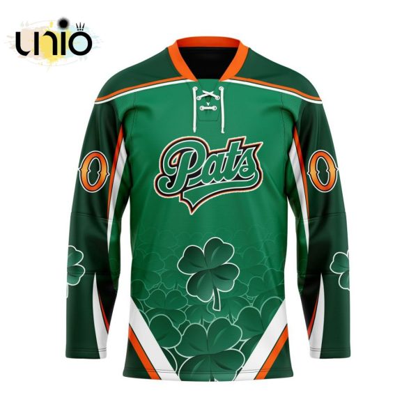 Custom Regina Pats Team Hockey Jersey For St.Patrick Day