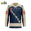 Custom Saginaw Spirit Mix Home And Retro Hockey Jersey