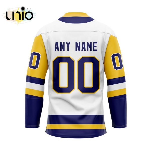 Custom Saskatoon Blades Away Hockey Jersey