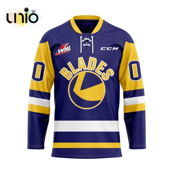 Custom Saskatoon Blades Home Hockey Jersey