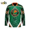 Custom Sault Ste. Marie Greyhounds Team Hockey Jersey For St.Patrick Day