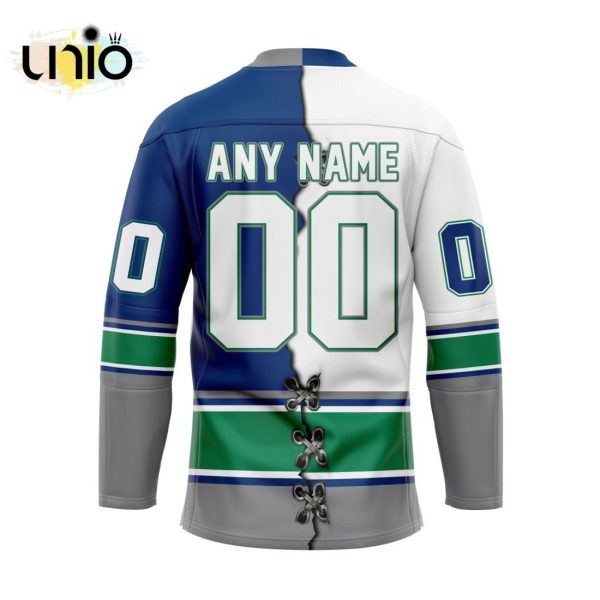 Custom Seattle Thunderbirds Mix Home And Away Hockey Jersey