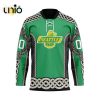 Custom Seattle Thunderbirds Team Hockey Jersey For St.Patrick Day